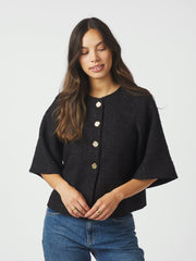Rosella Boucle Mini Jacket - Black