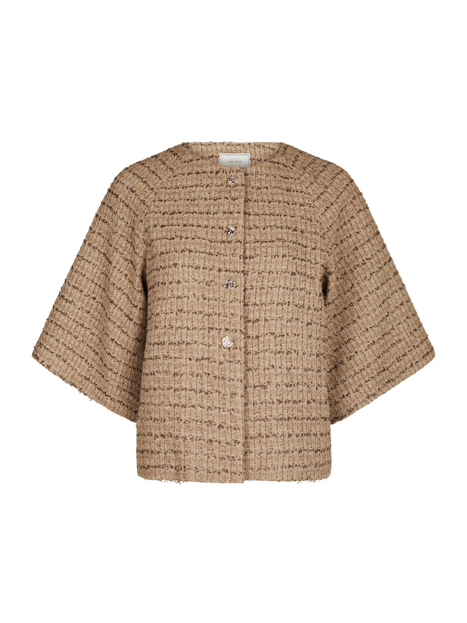 Rosella Boucle Mini Jacket - Taupe