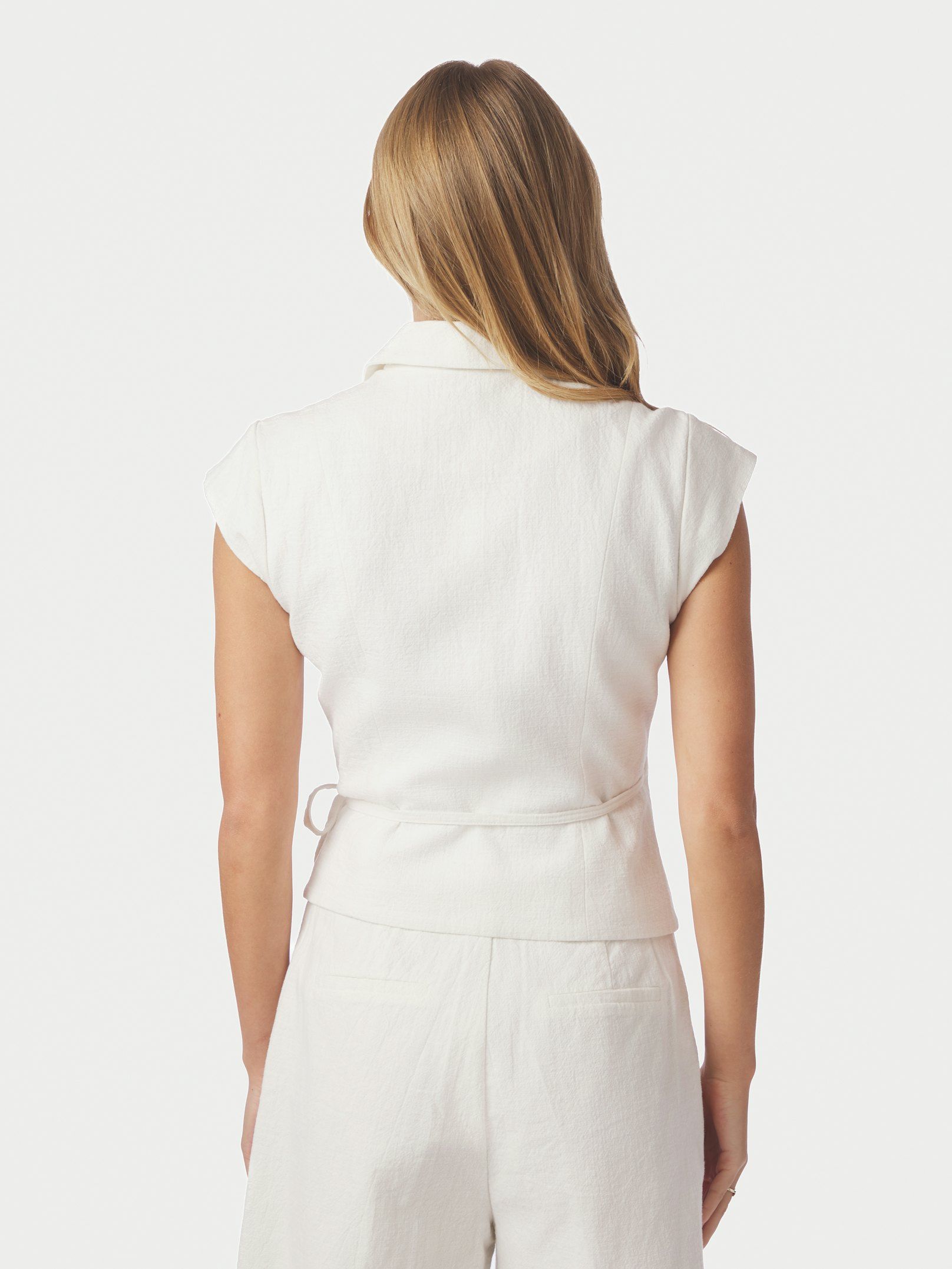 Salima Ramie Waistcoat - Off White