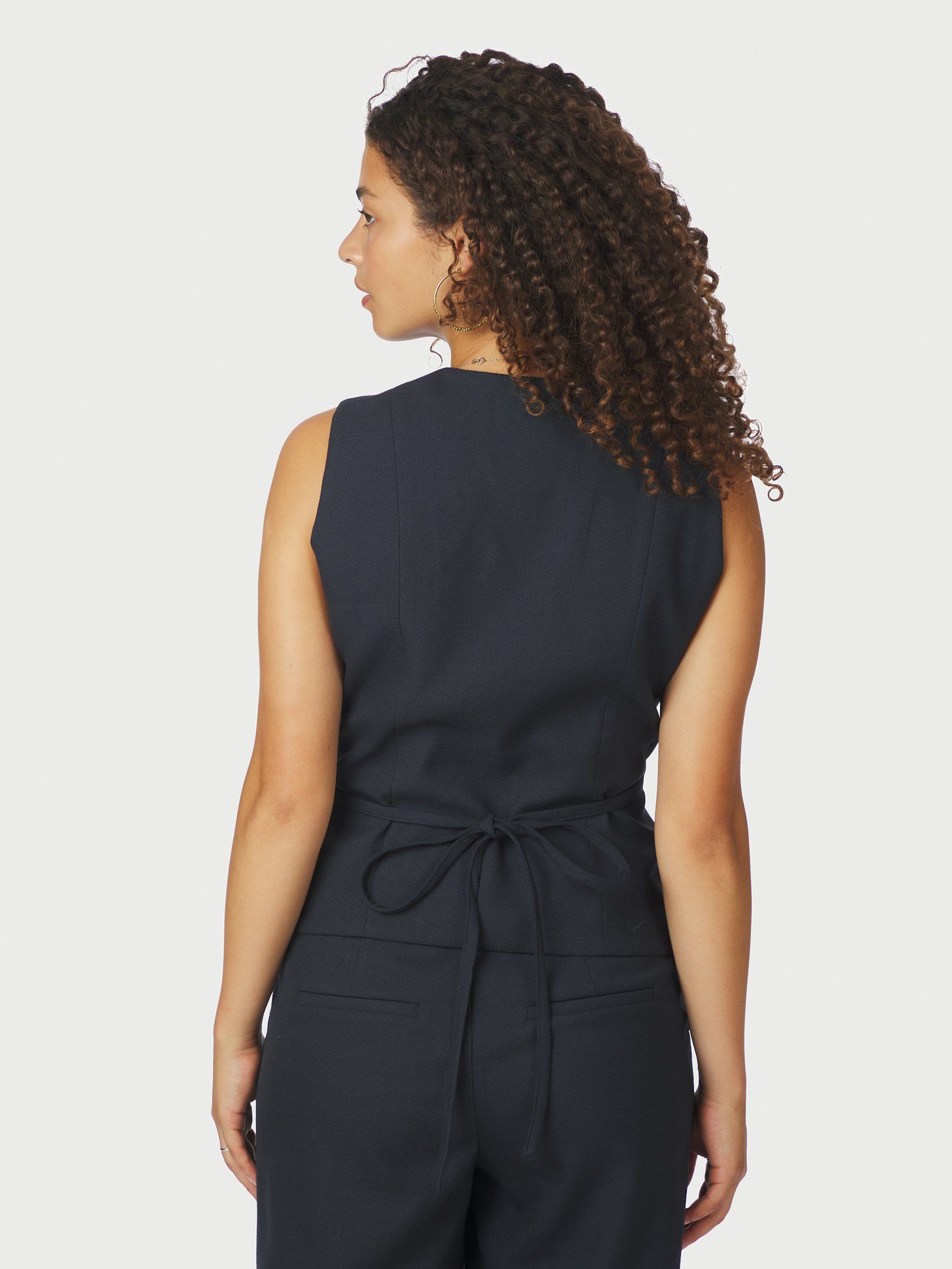 Samara Melange Waistcoat - Navy