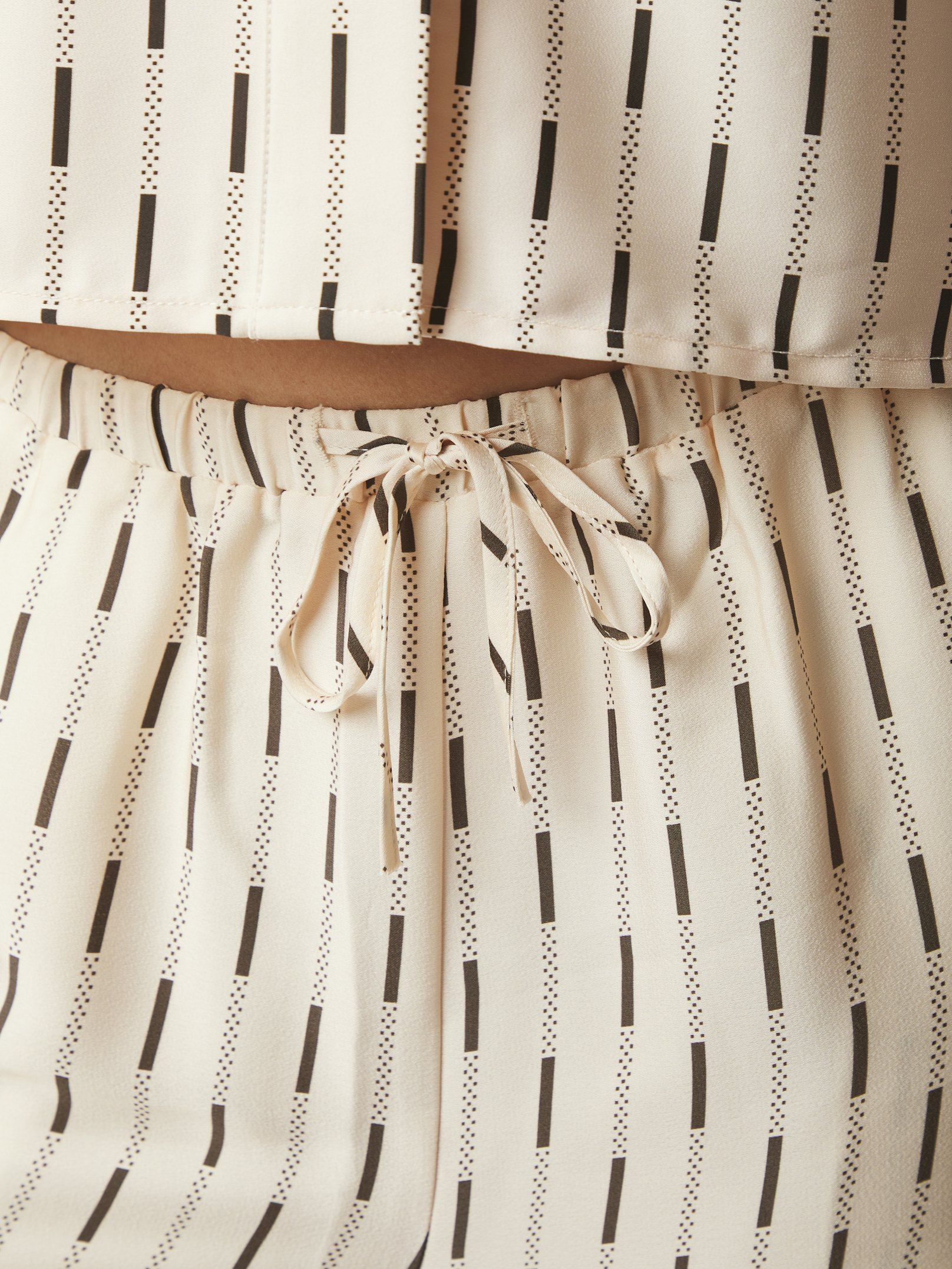 Sora Print Pants - Creme