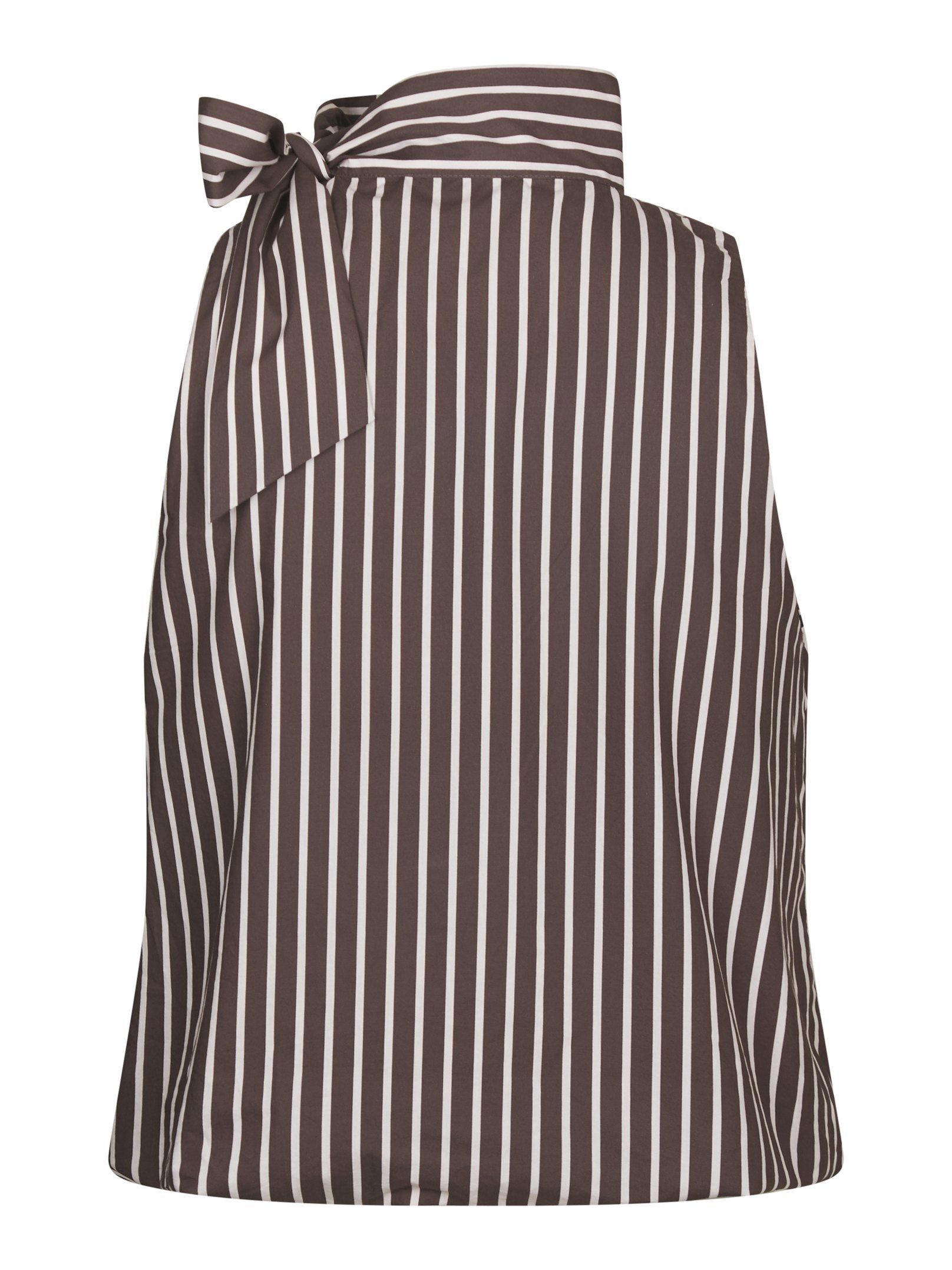 Veda Wide Stripe Top - Dark Brown