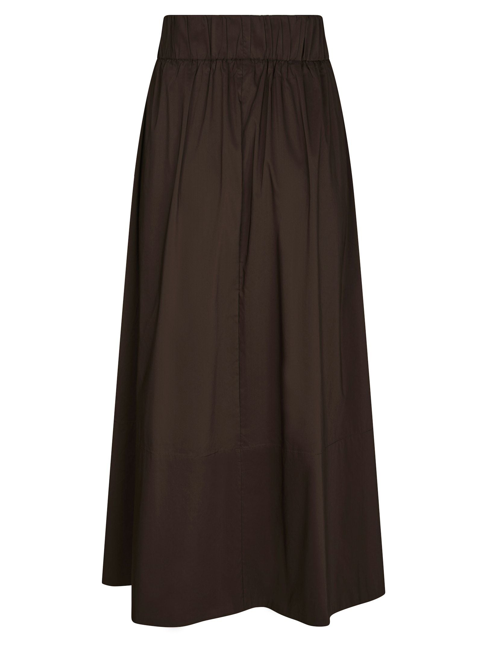 Yara Poplin Skirt - Chocolate brown