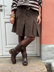 Gitte Corduroy Skirt - Dark Brown