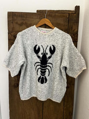 Lobster S/S Knit - Grey/Navy
