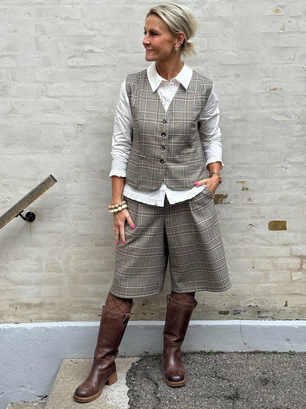 Sherlock Bermuda - Grey Pattern