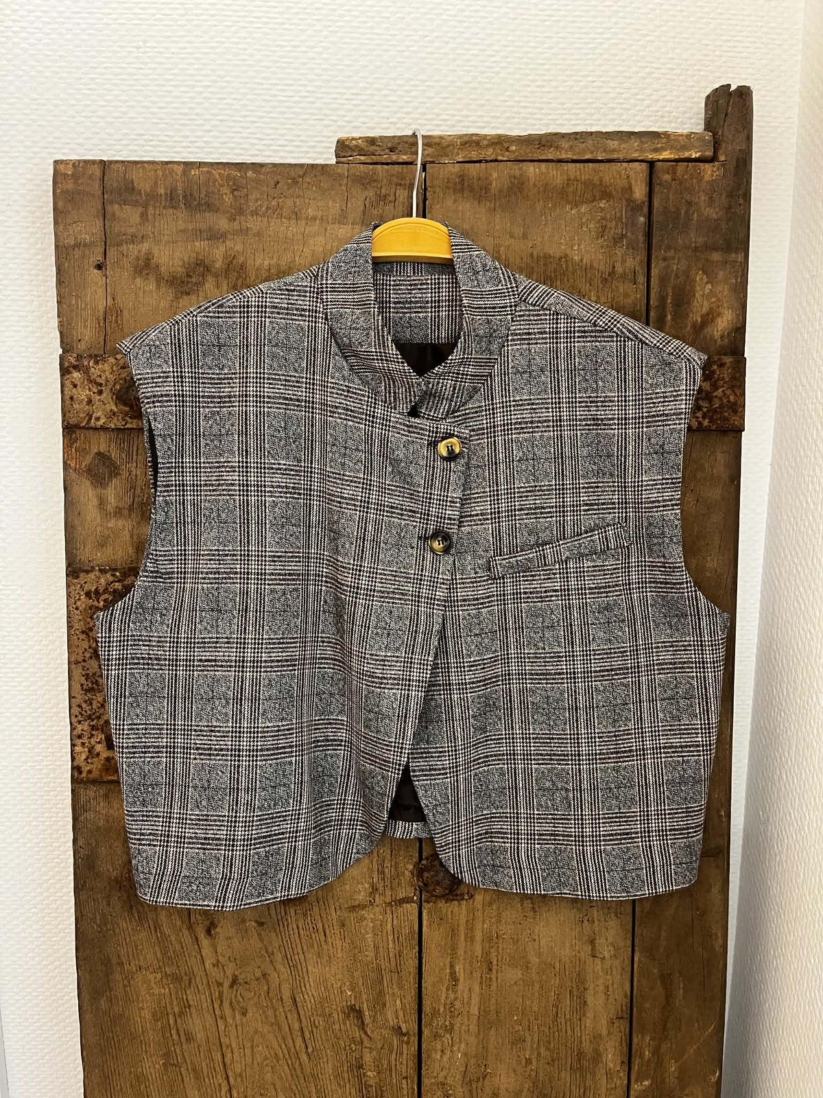 PREORDER-Victoria Vest - Grey Check
