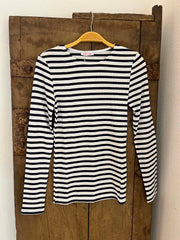 Everyday Stripes LS Blouse - Dark Blue/White