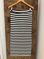 Everyday stripe Skirt - White/Black