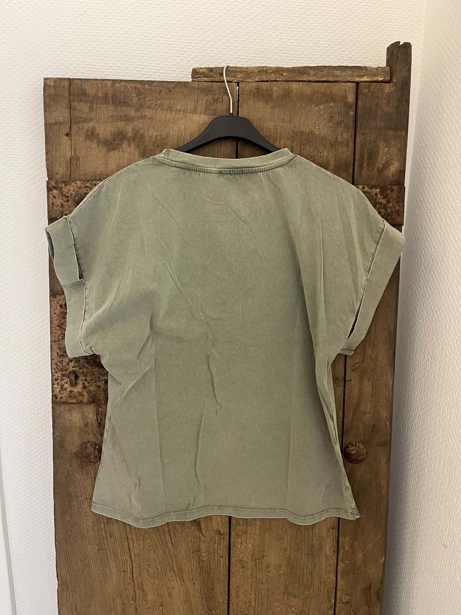 Funny Tee - Army/Pink