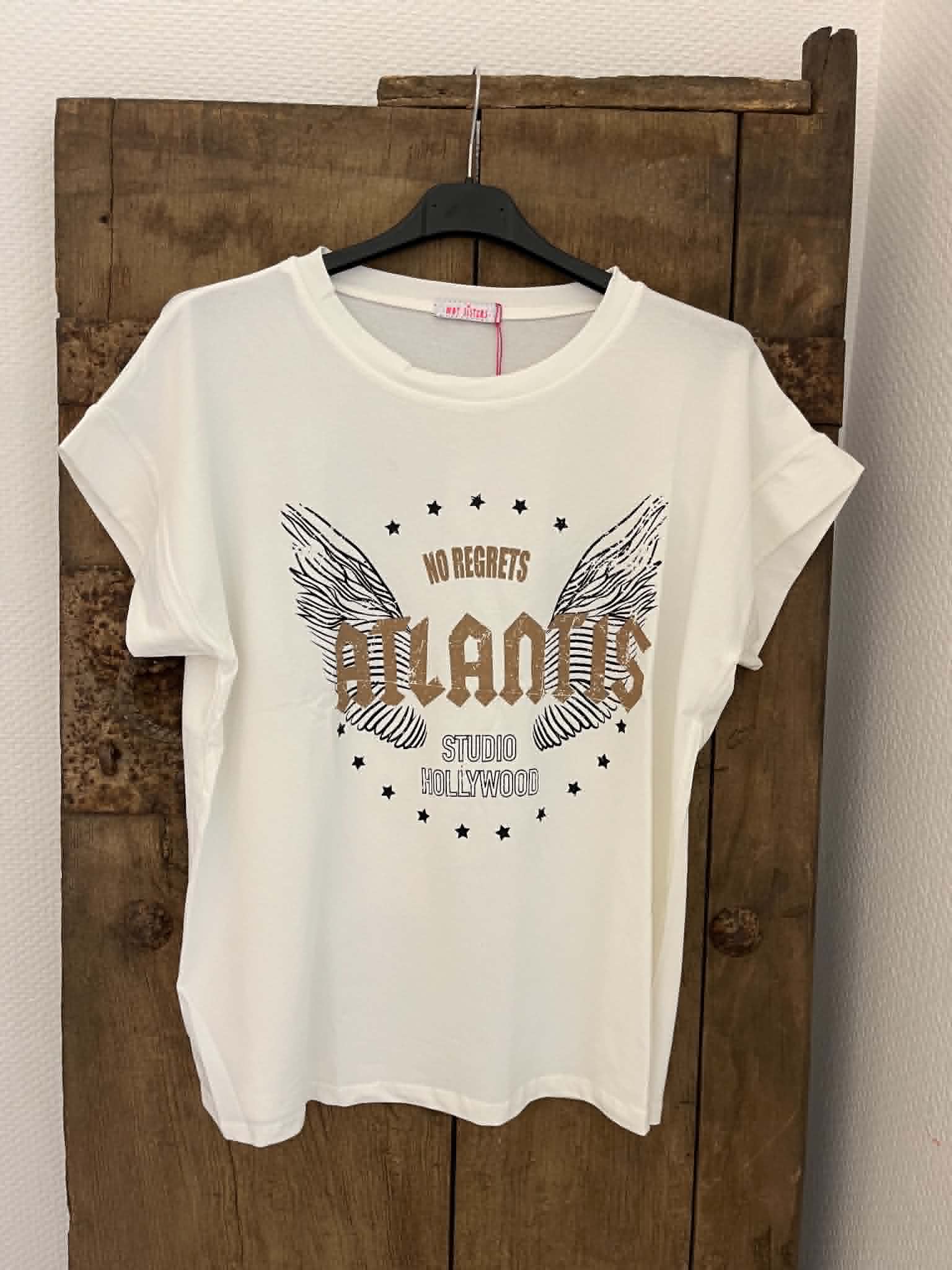 No Regrets Tee - White/Gold