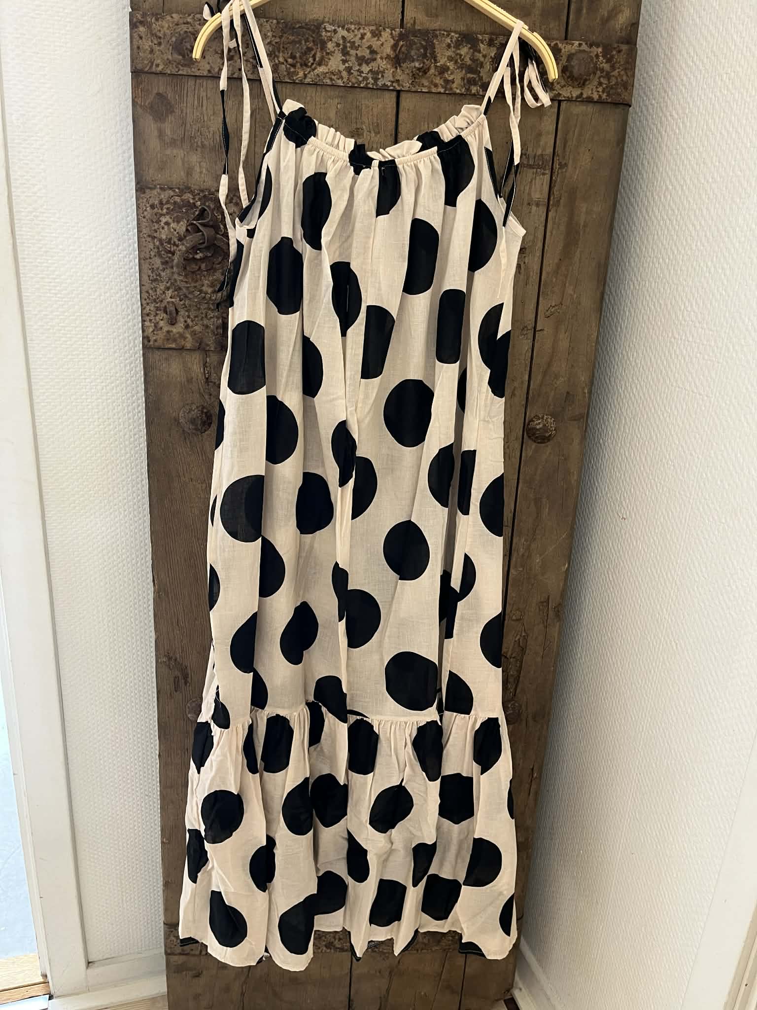 Polka Dot Dress - Off White/Black