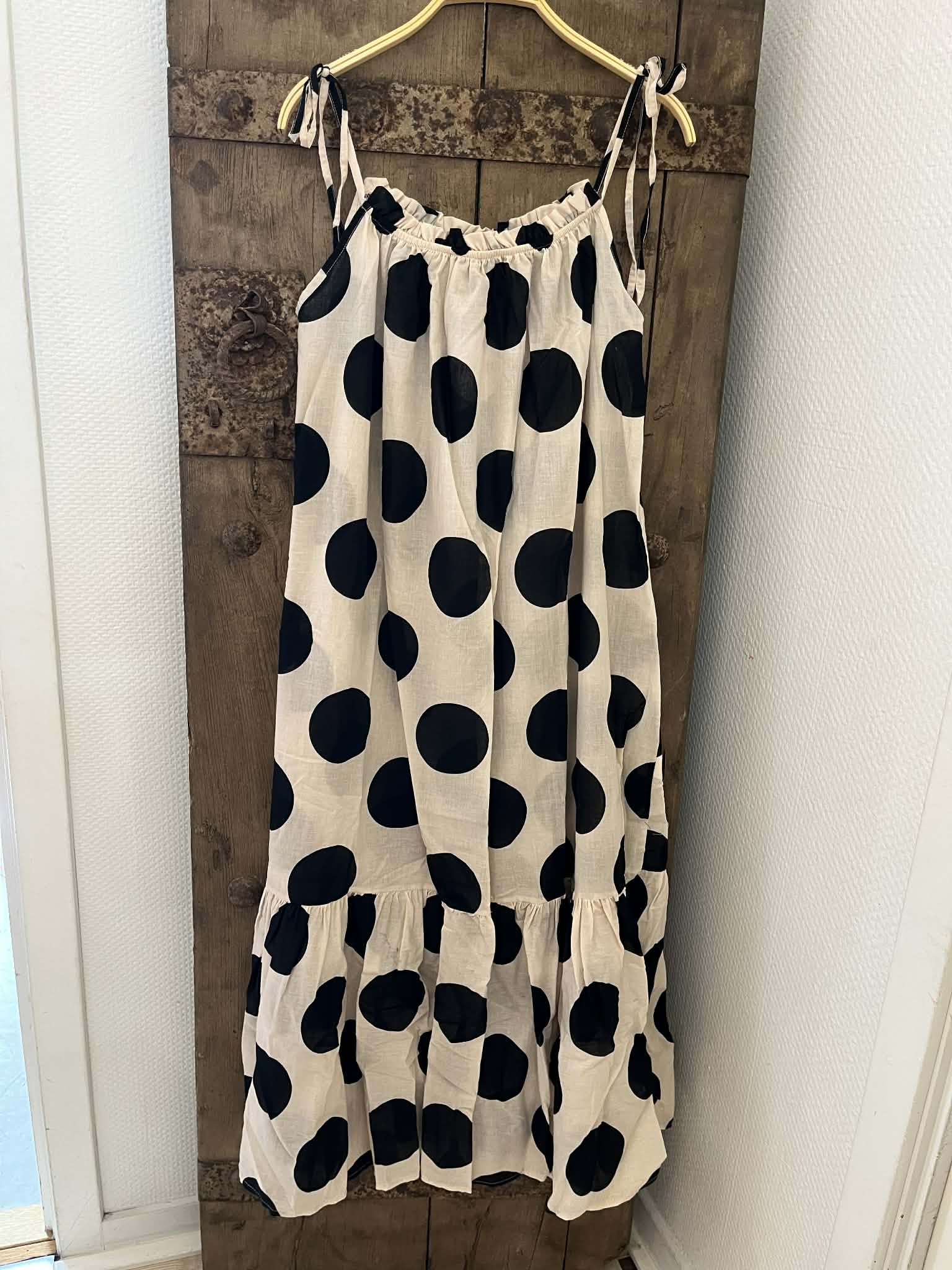 Polka Dot Dress - Off White/Black