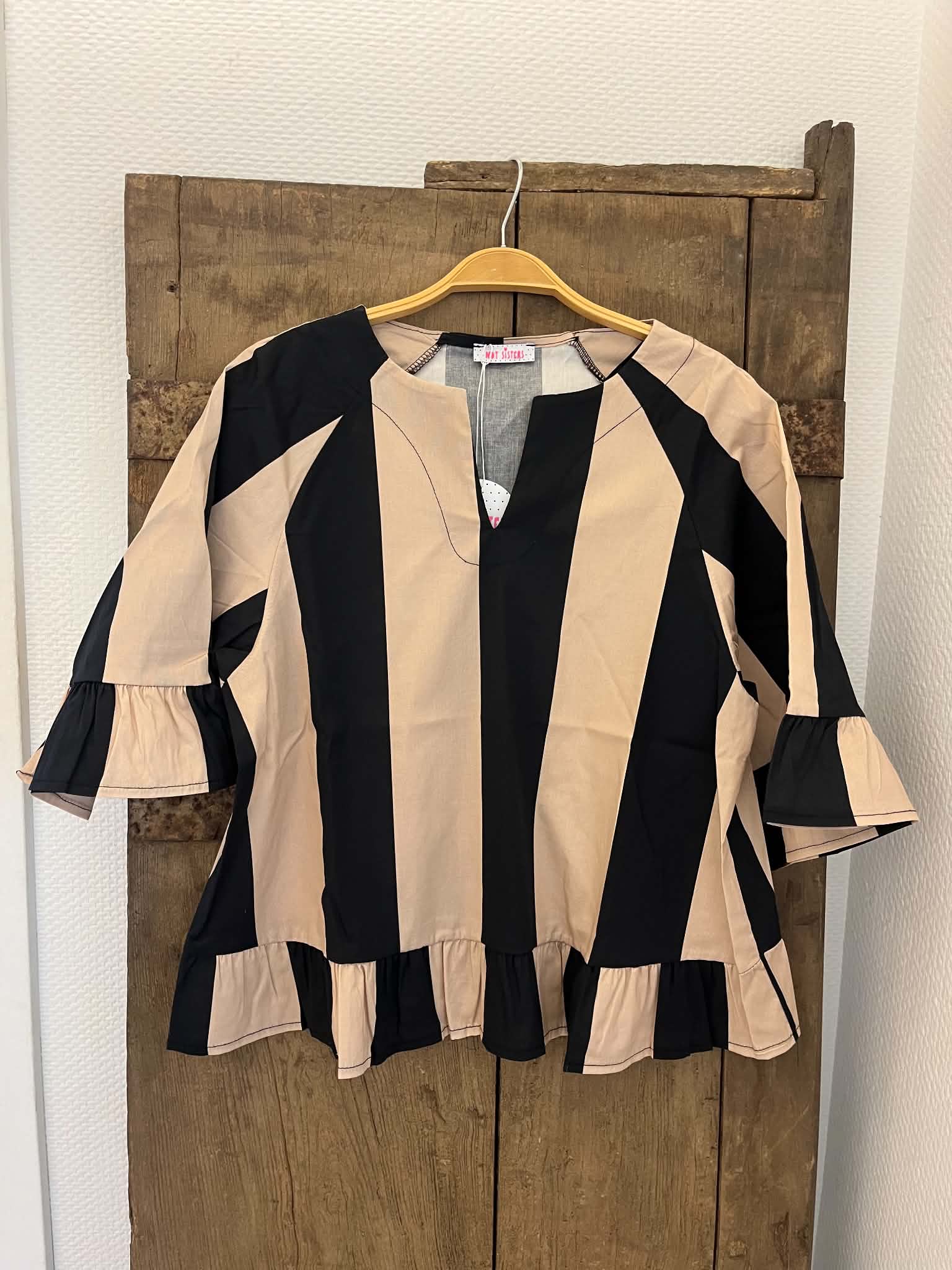Striped Shirt - Beige/Black