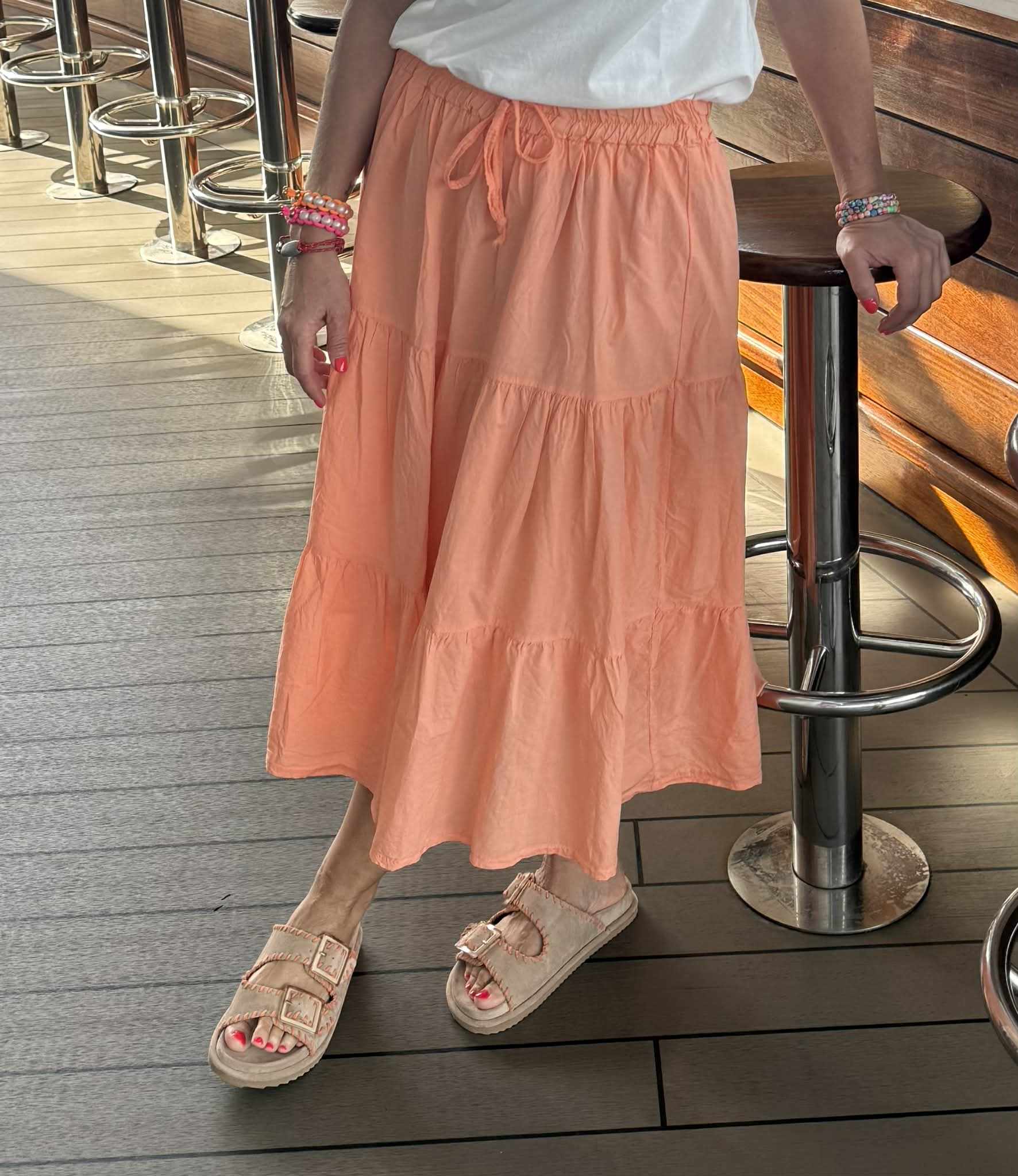 FÖRORDER-Summer Vibe Kjol - Orange