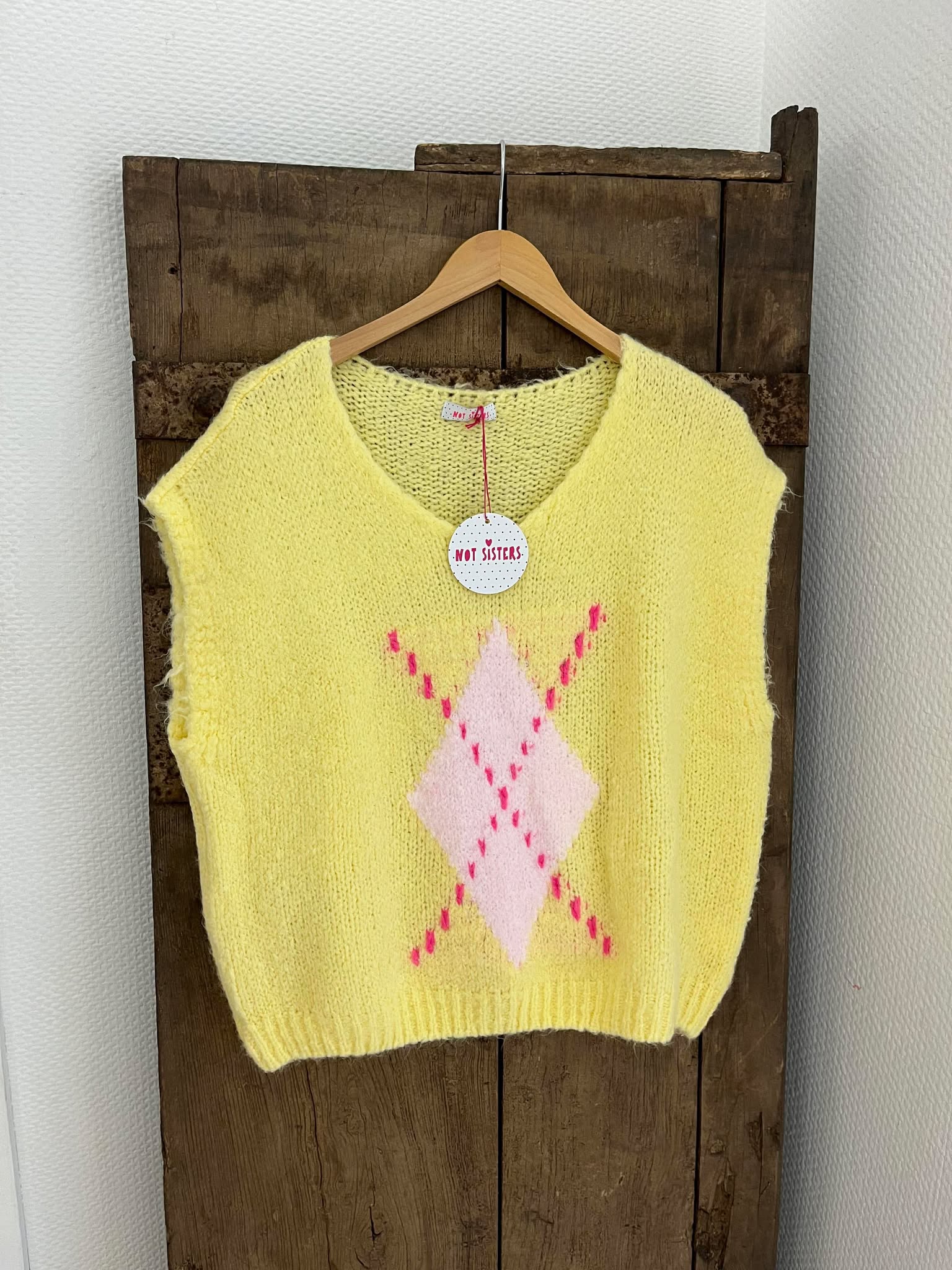 Viola Knit Vest - Yellow