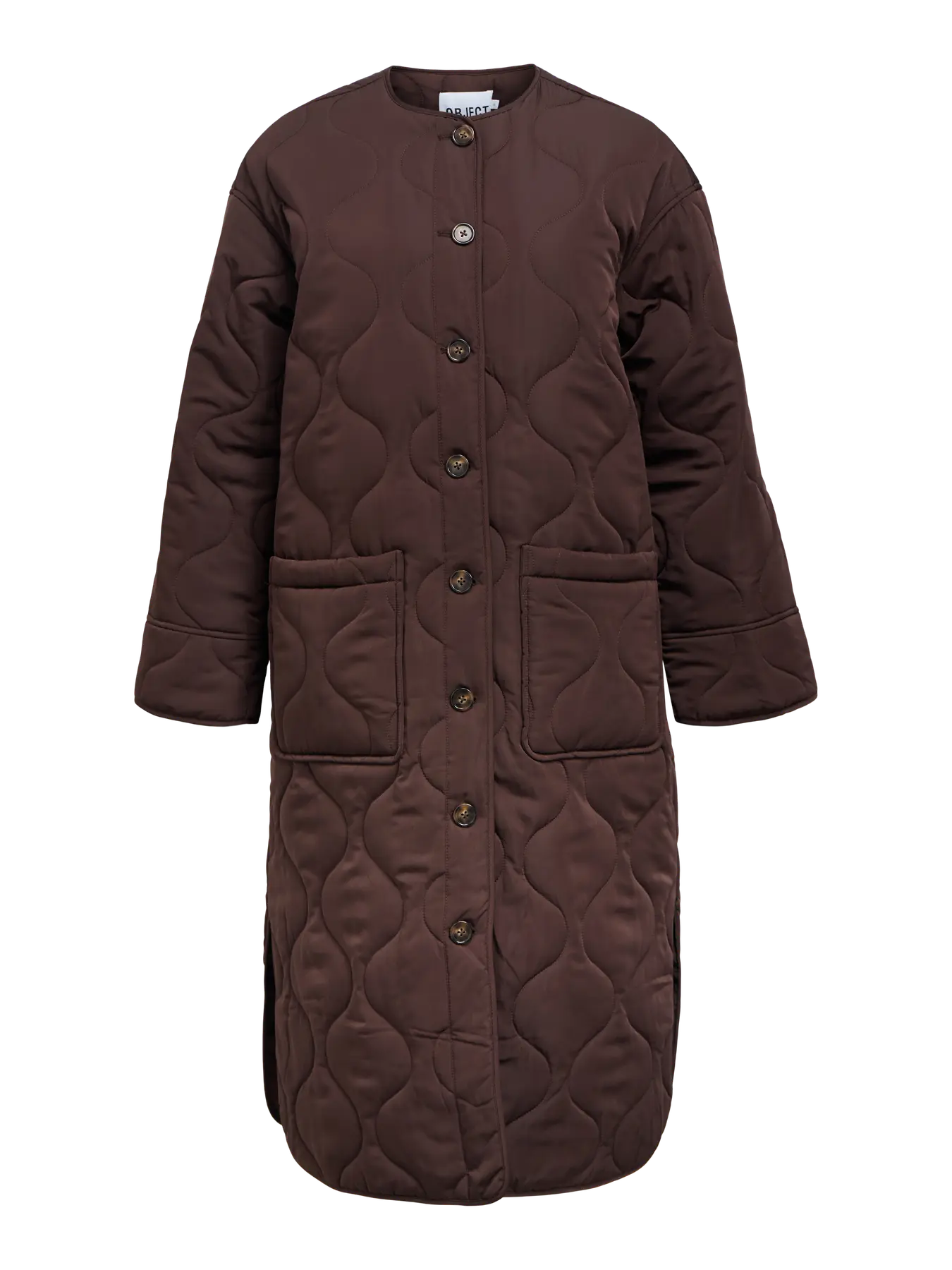 ALLIE LONG QUILT JACKET - Java