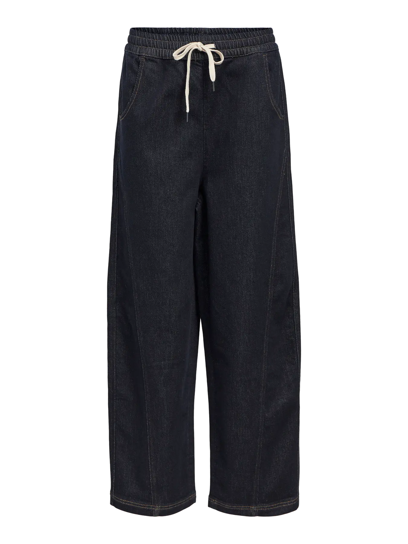 CAMILLA DENIM LOOSE PANTS - Dark Blue Denim