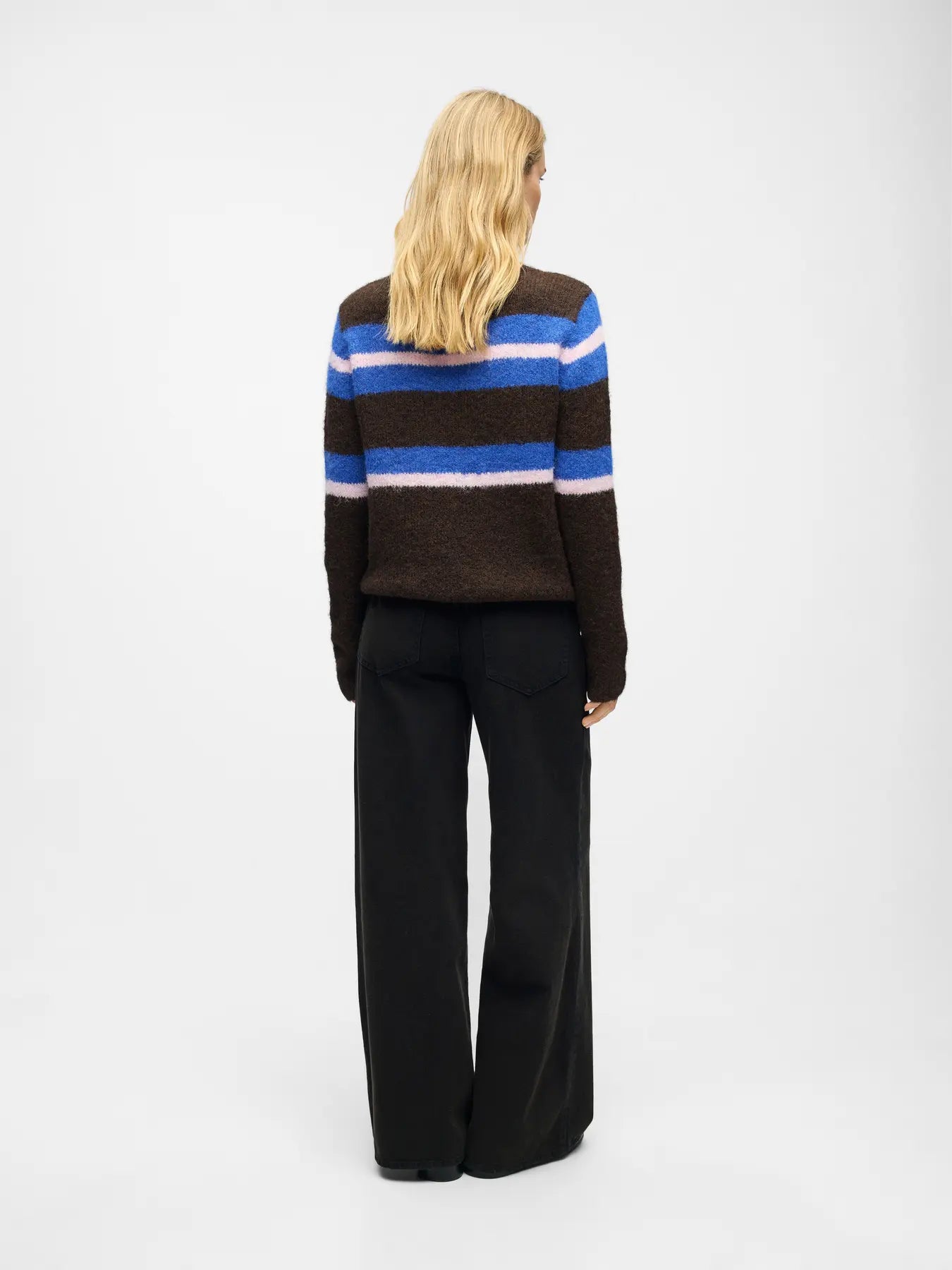 GALIA KNIT PULLOVER - Cocoa Brown Blue/pink lady