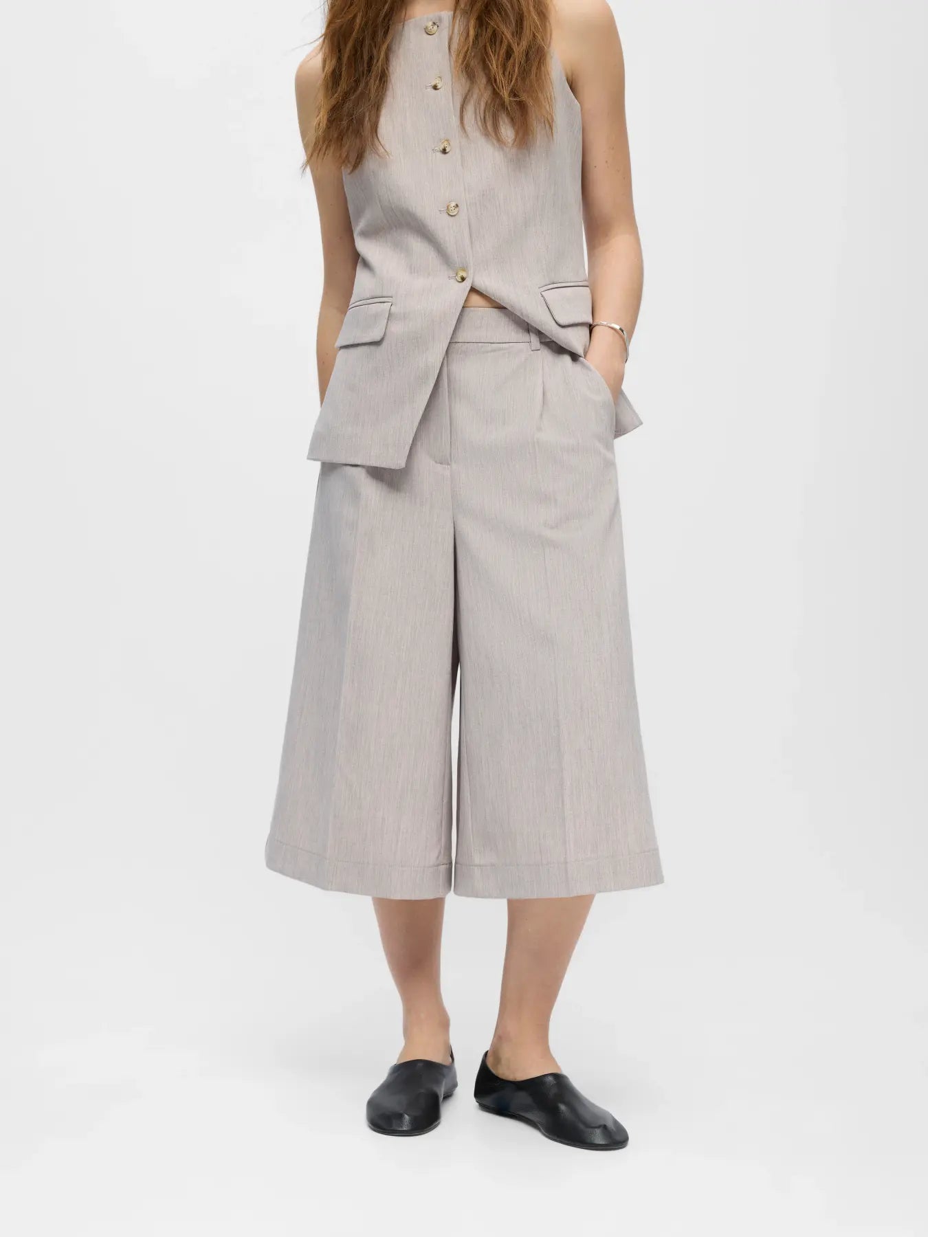 IVALO HW LO BERMUDA SHORTS - Morel Melange