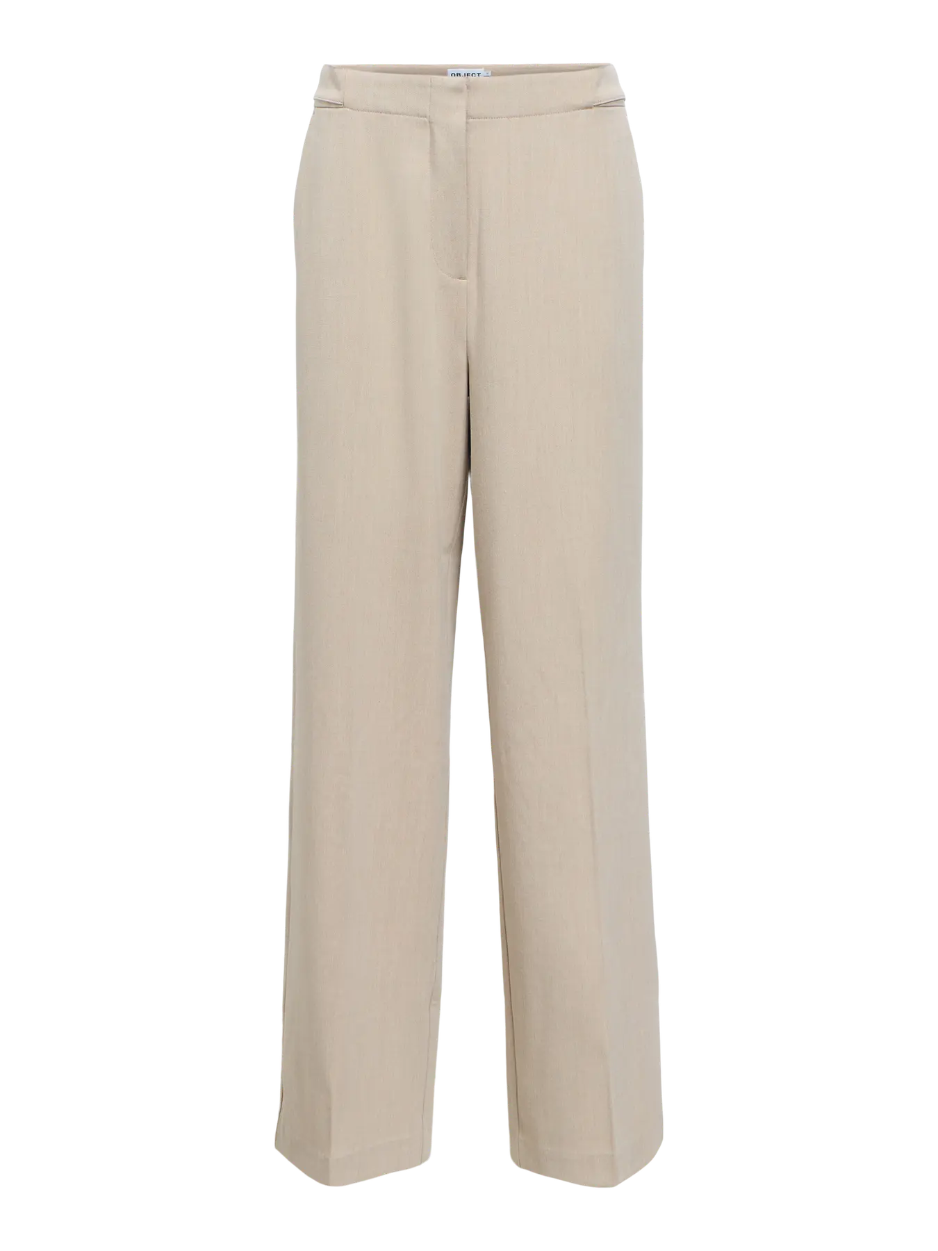 KAMMY MW WIDE PANTS - Silver Gray Melange