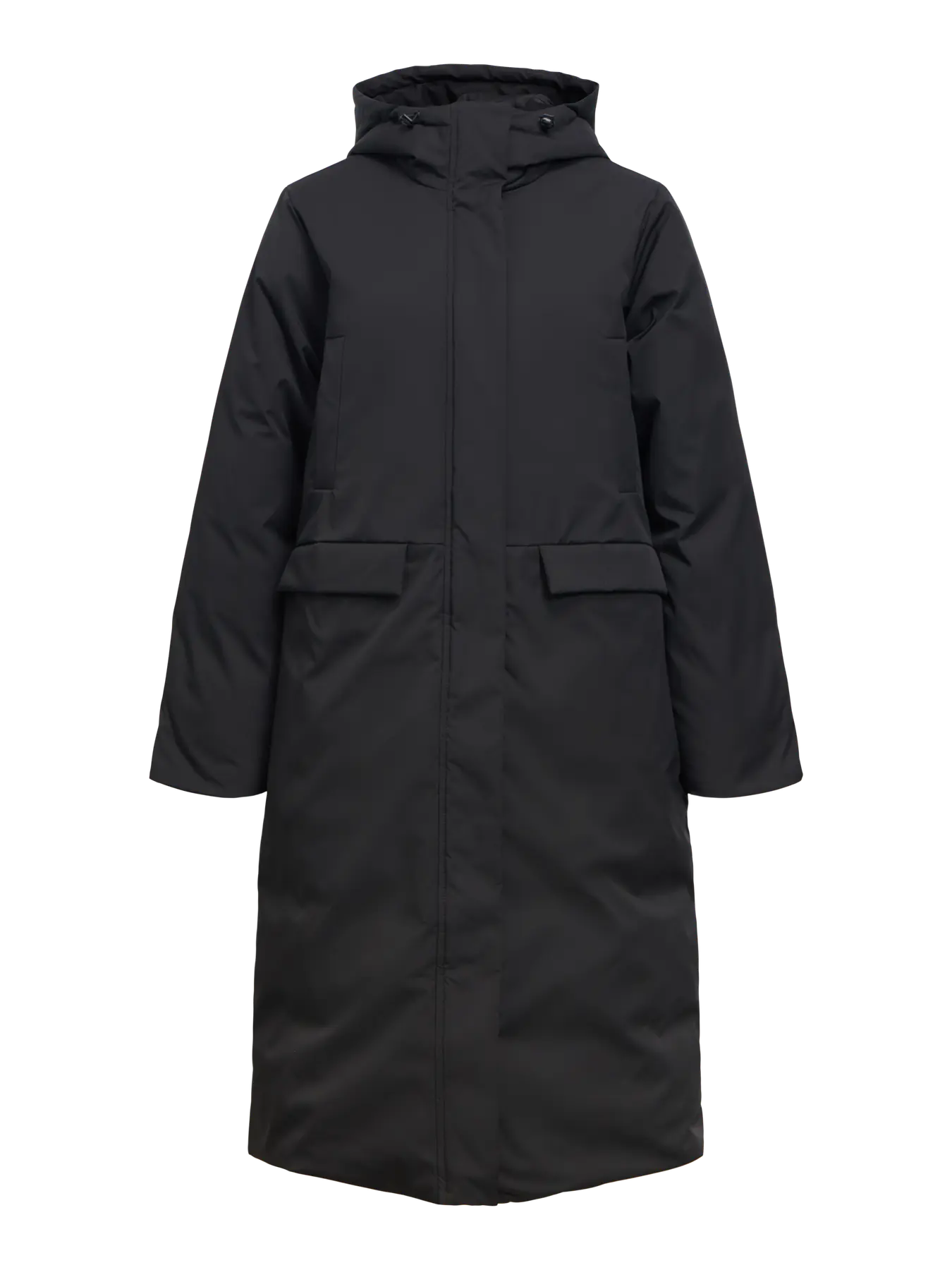 KELYN L/S RE LONG JACKET - Black