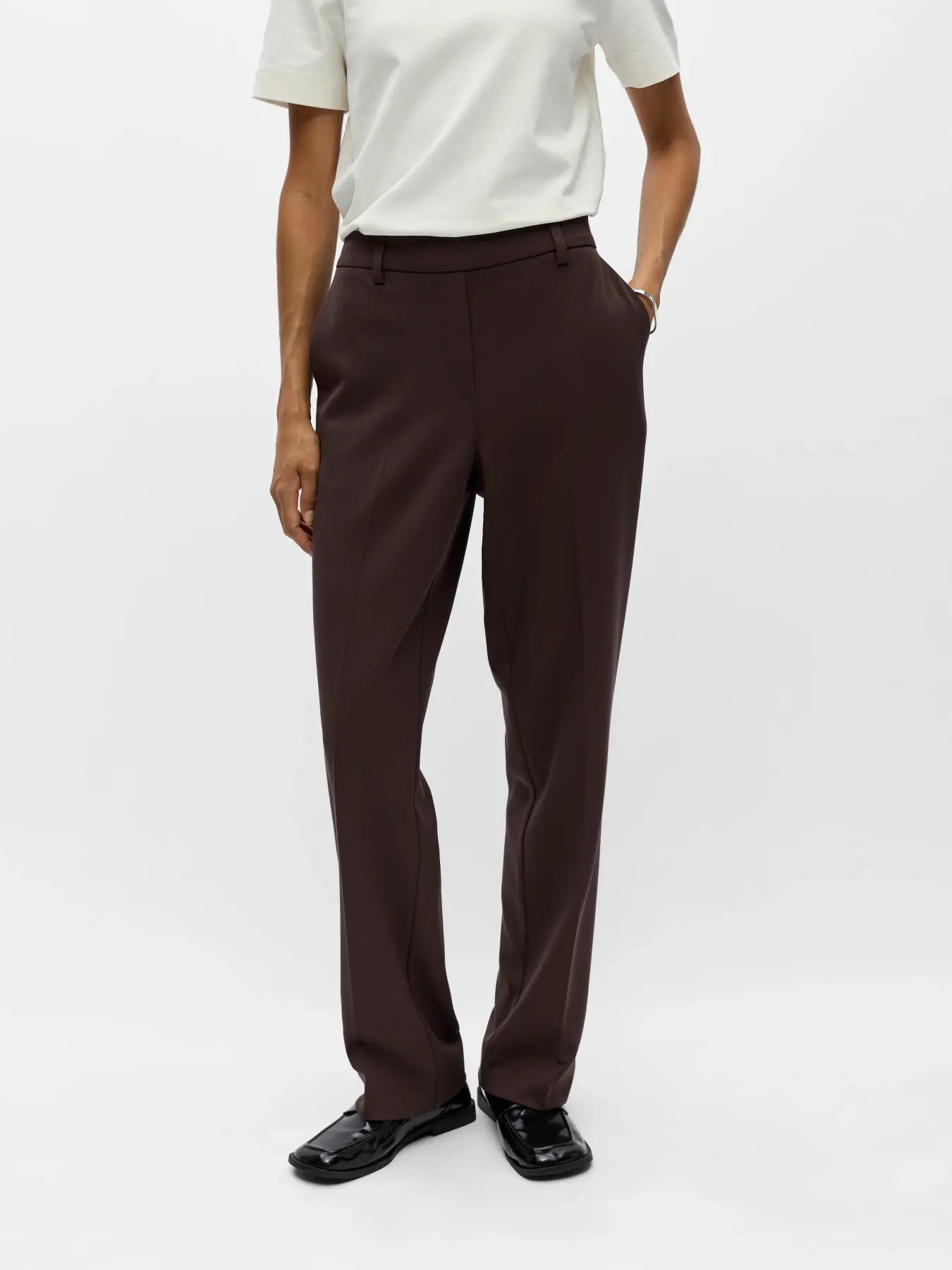 LISA MW STRAIGHT PANT - Seal Brown