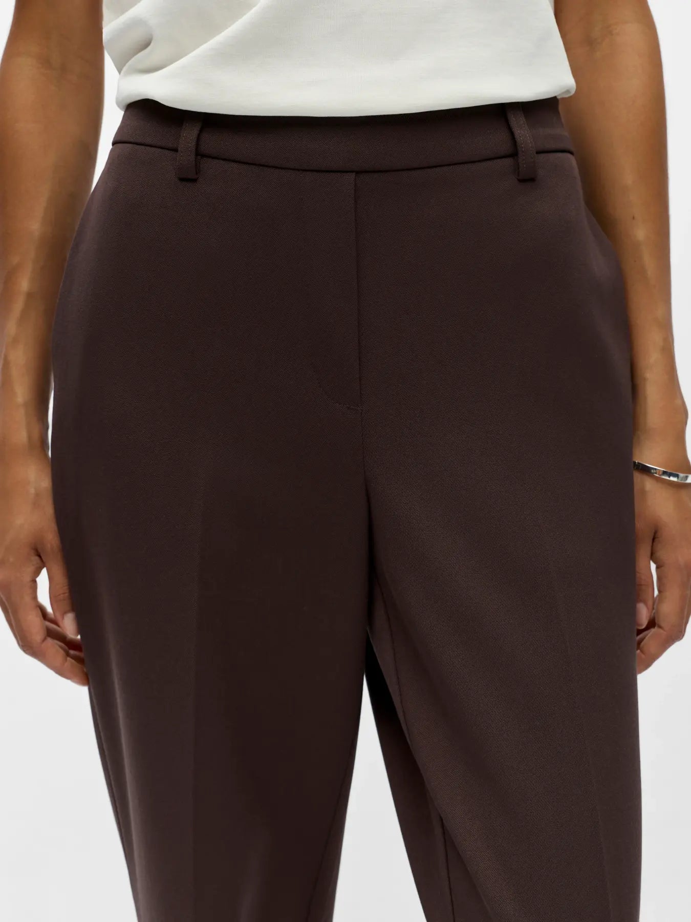 LISA MW STRAIGHT PANT - Seal Brown