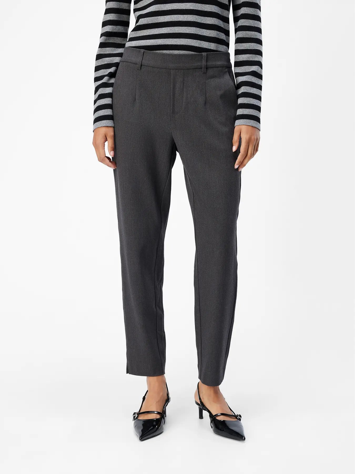 Lisa Slim Pant - Medium Grey Melange