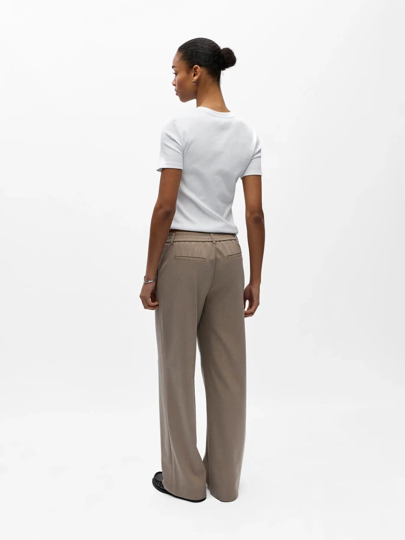 Lisa WIDE Pant - Fossil Melange