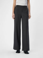 LISA WIDE PANT NOOS - Medium Grey Melange