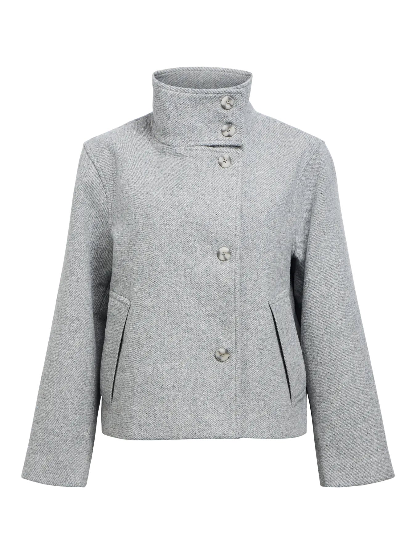 RIKI SHORT JACKET - Medium Grey Melange