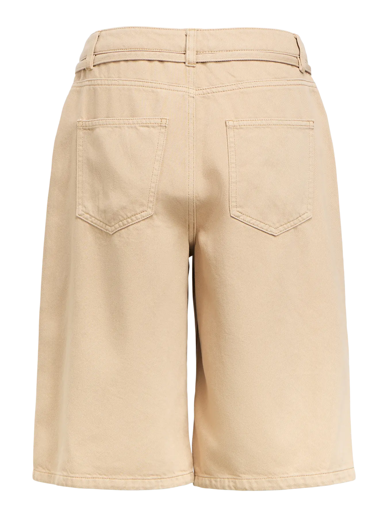 ROSIE DENIM LONG SHORTS - Humus