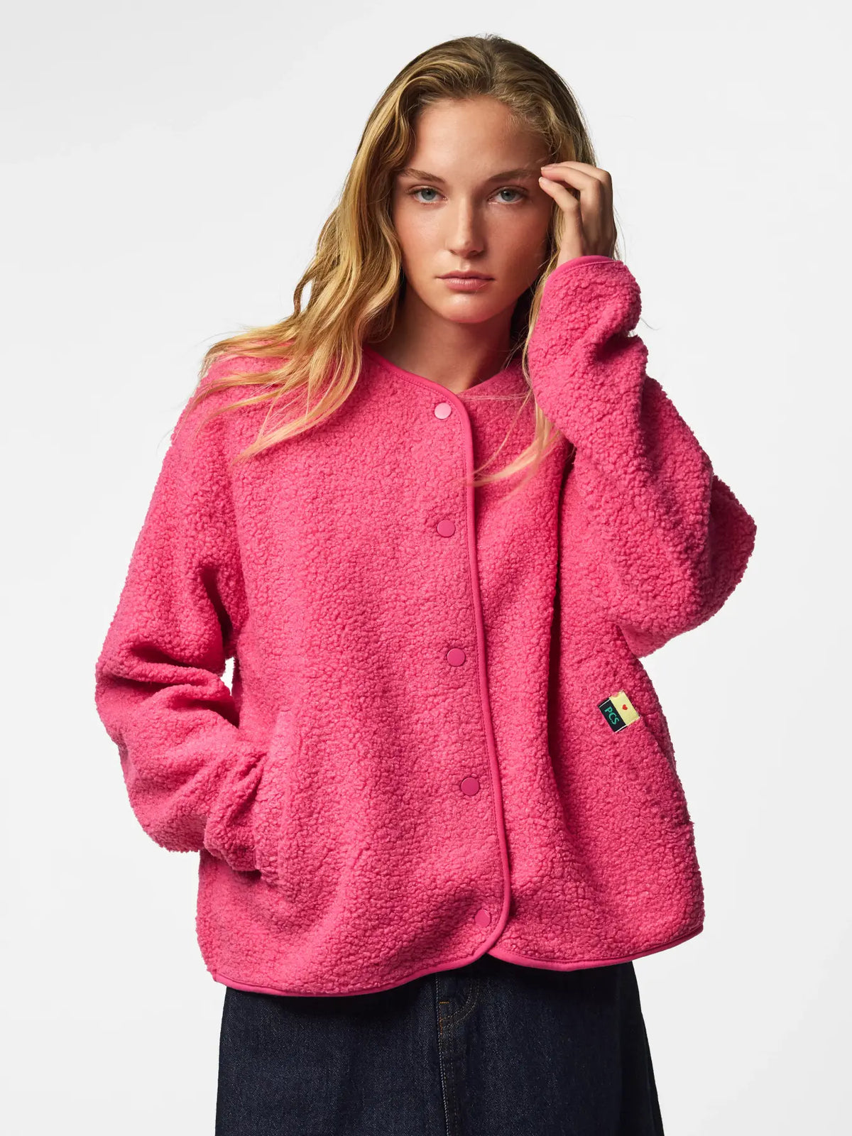 KATTY TEDDY JACKET - Shocking Pink