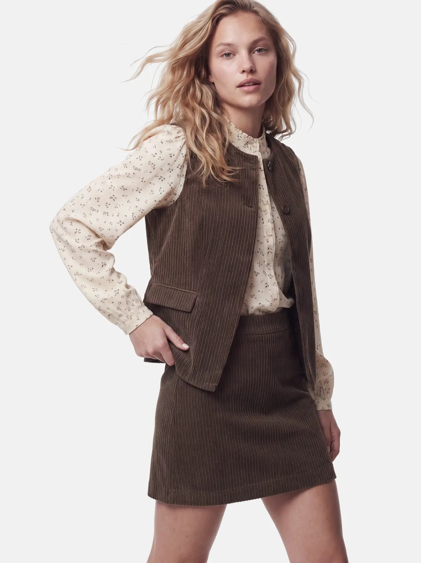 AUDRE CORD VEST - Wren