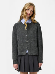 JIKO LS KNIT CARDIGAN - Medium Grey Melange