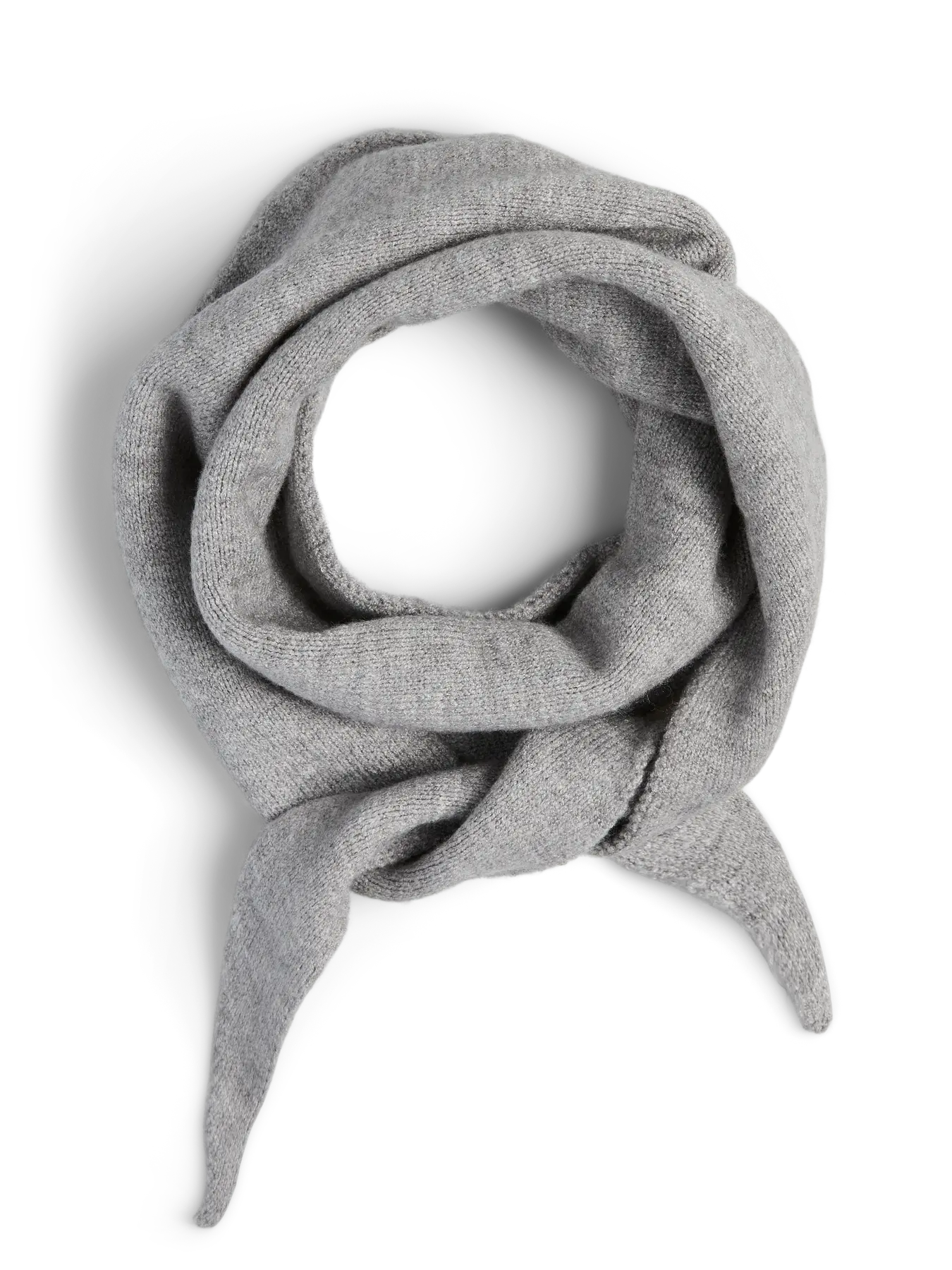 KOMMA TRIANGLE SCARF - Medium Grey Melange