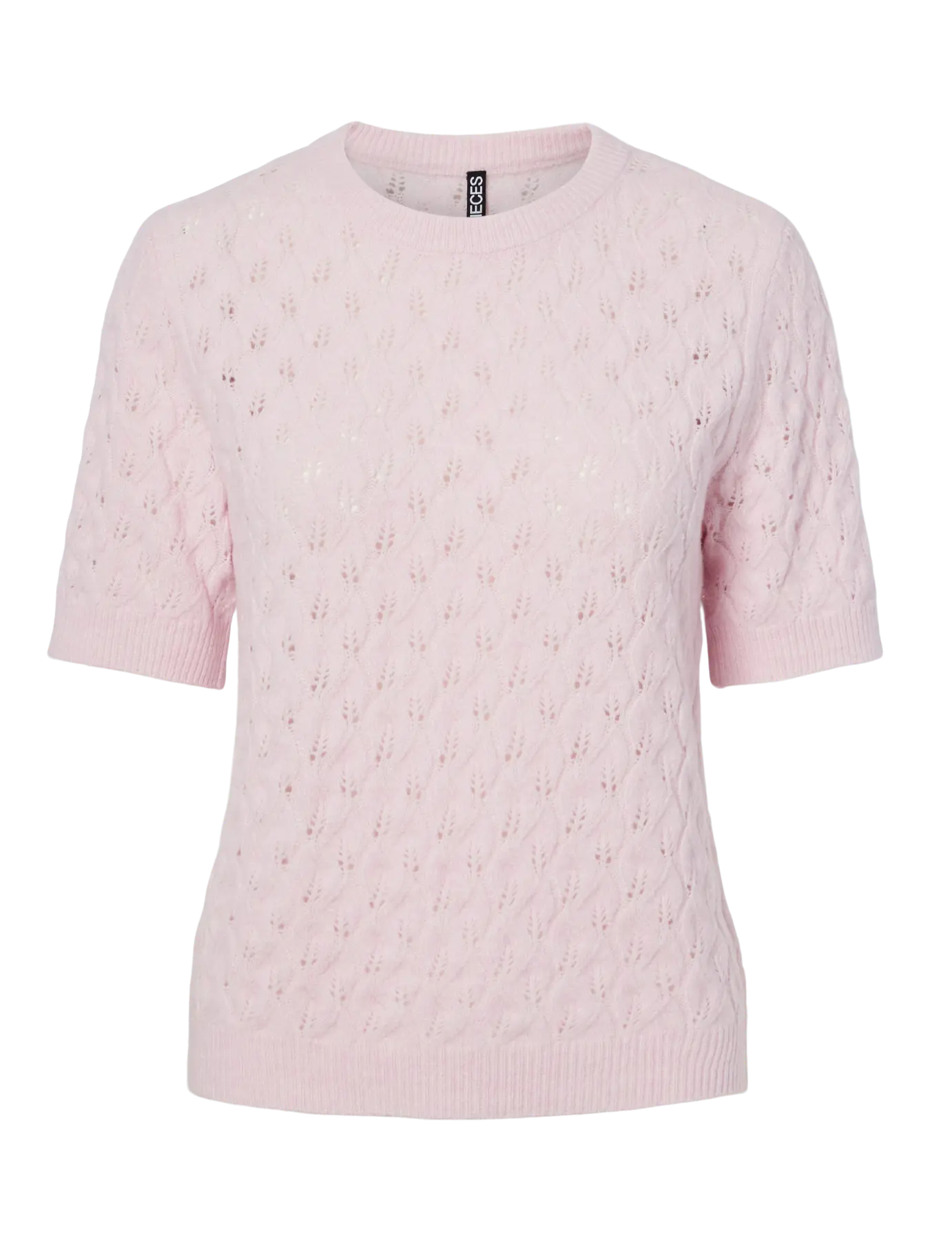 LELOU SS O-NECK KNIT - Roseate Spoonbill MELANGE