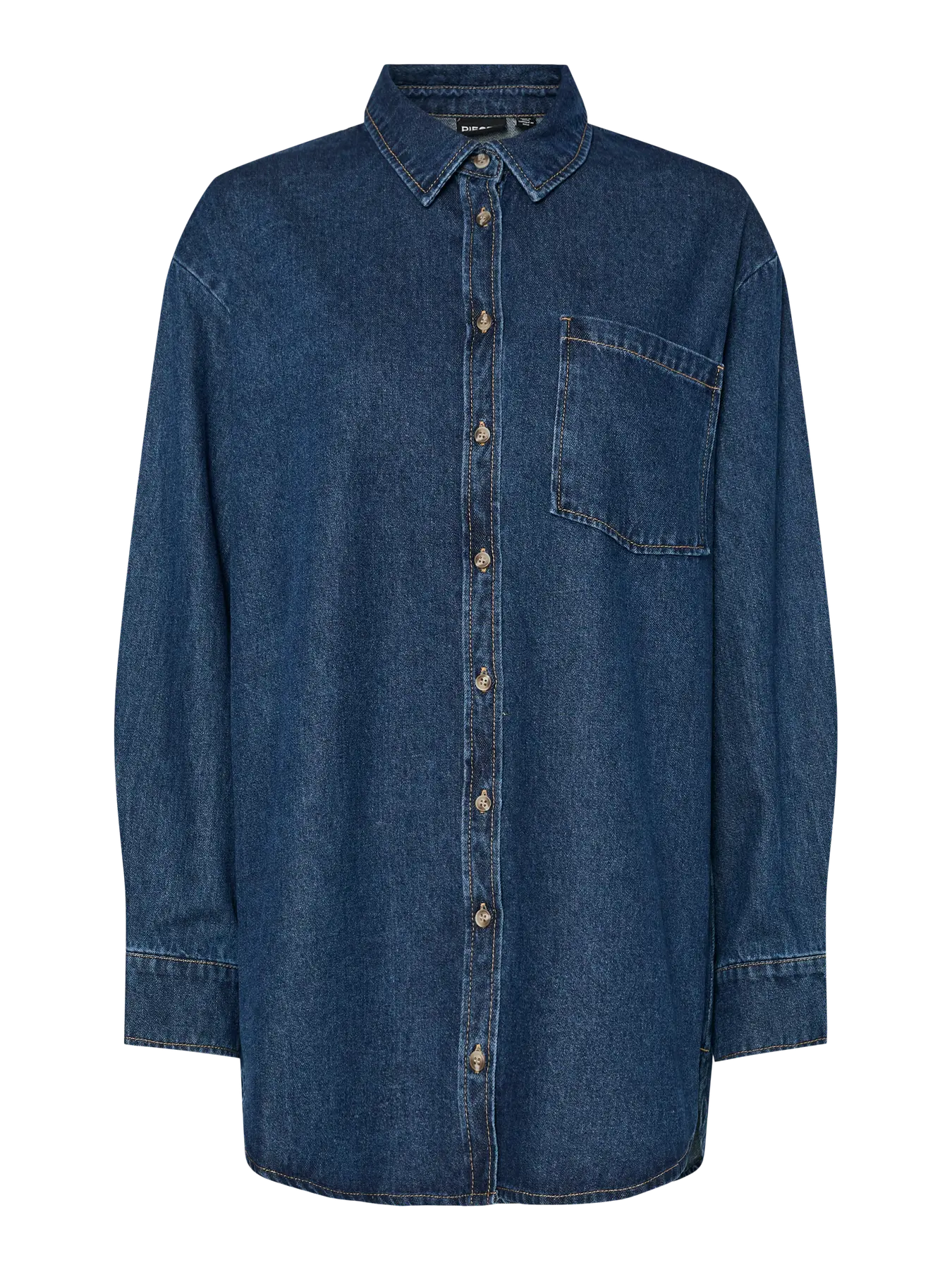 MAISIE LS DENIM SHIRT - Dark Blue Denim
