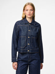 MALIN DENIM JACKET - Dark Blue Denim RAW UNWASHED