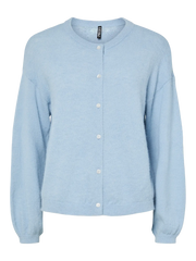 NAOMI LS O-NECK KNIT CARDIGAN - Cashmere Blue MELANGE