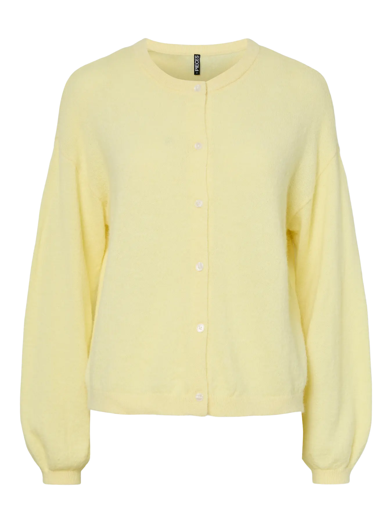 NAOMI LS O-NECK KNIT CARDIGAN - French Vanilla MELANGE