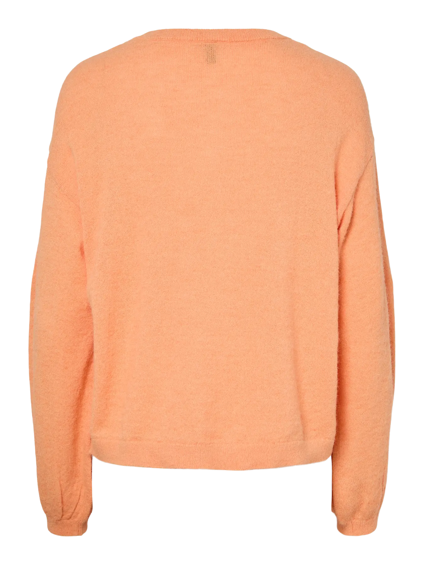 NAOMI LS O-NECK KNIT CARDIGAN - Russet Orange MELANGE