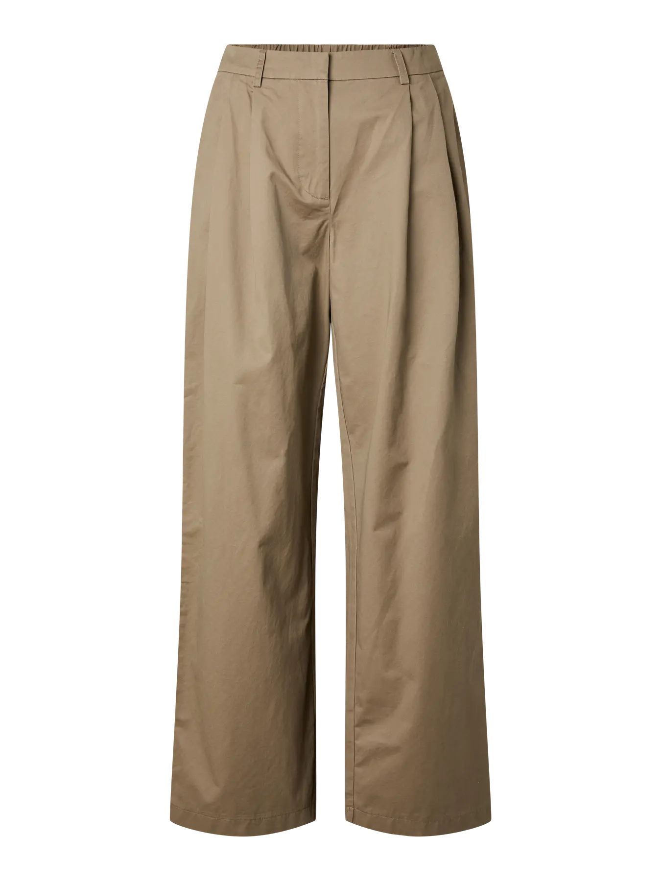PAM HW WIDE LEG PANTS - Greige