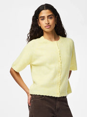 RATH SS O-HALS KNIT CARDIGAN - Fransk Vanilj