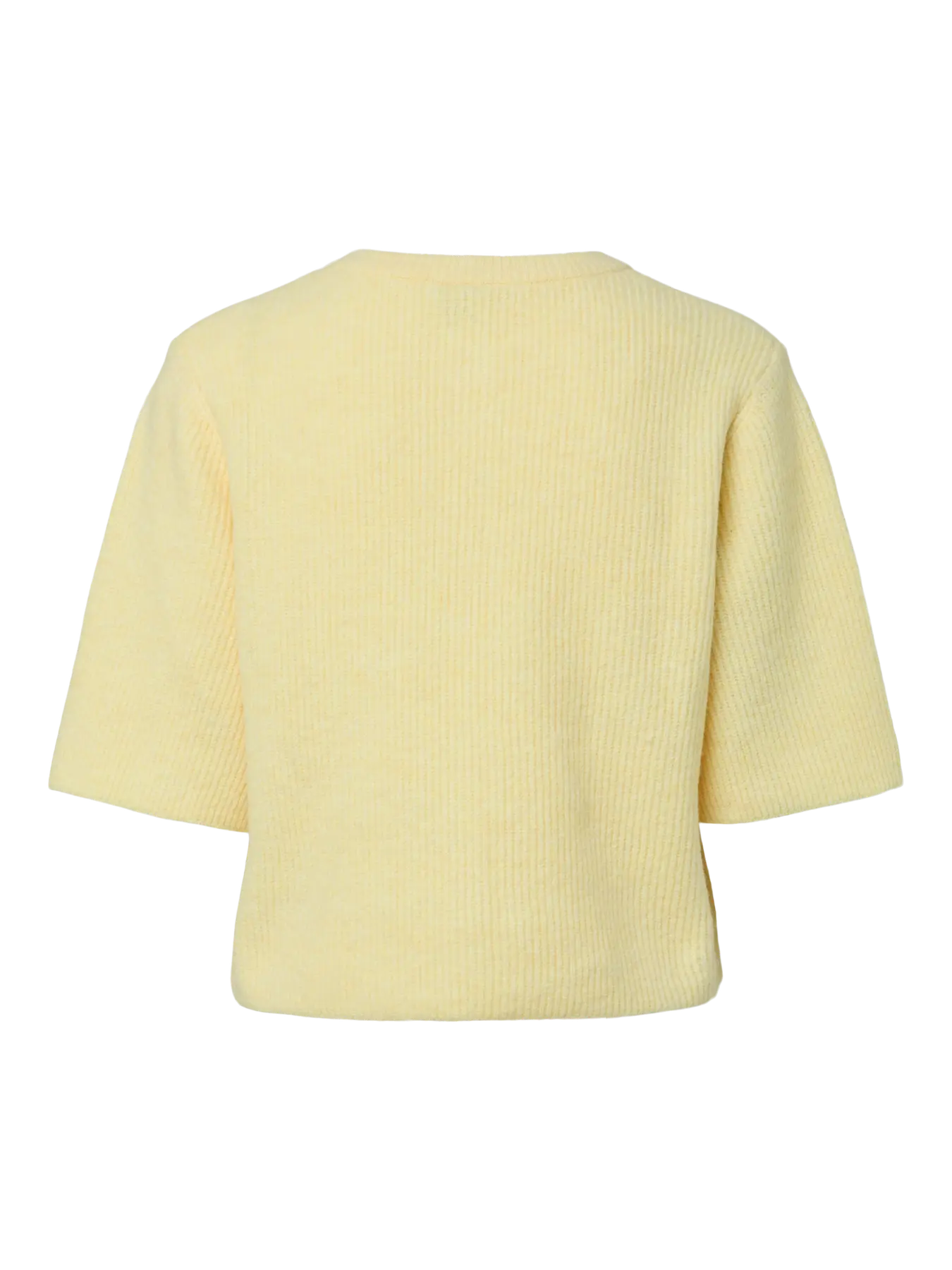 SILLY SS O-NECK KNIT CARDIGAN - Pale Banana MELANGE