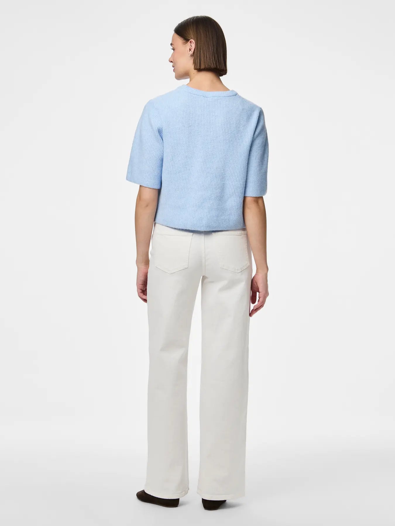 SILLY SS O-NECK KNIT - Cashmere Blue MELANGE