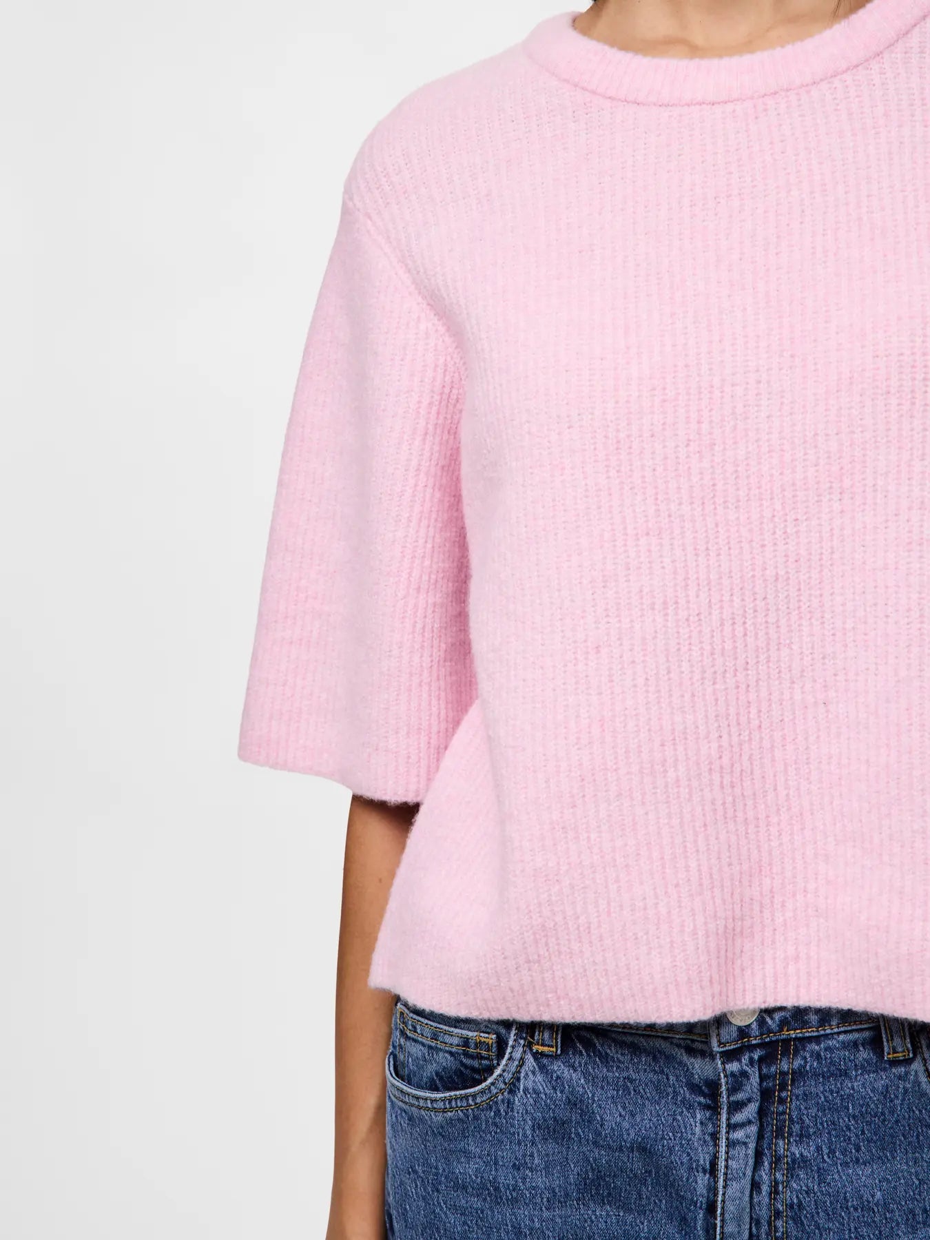 SILLY SS O-NECK KNIT - Roseate Spoonbill MELANGE