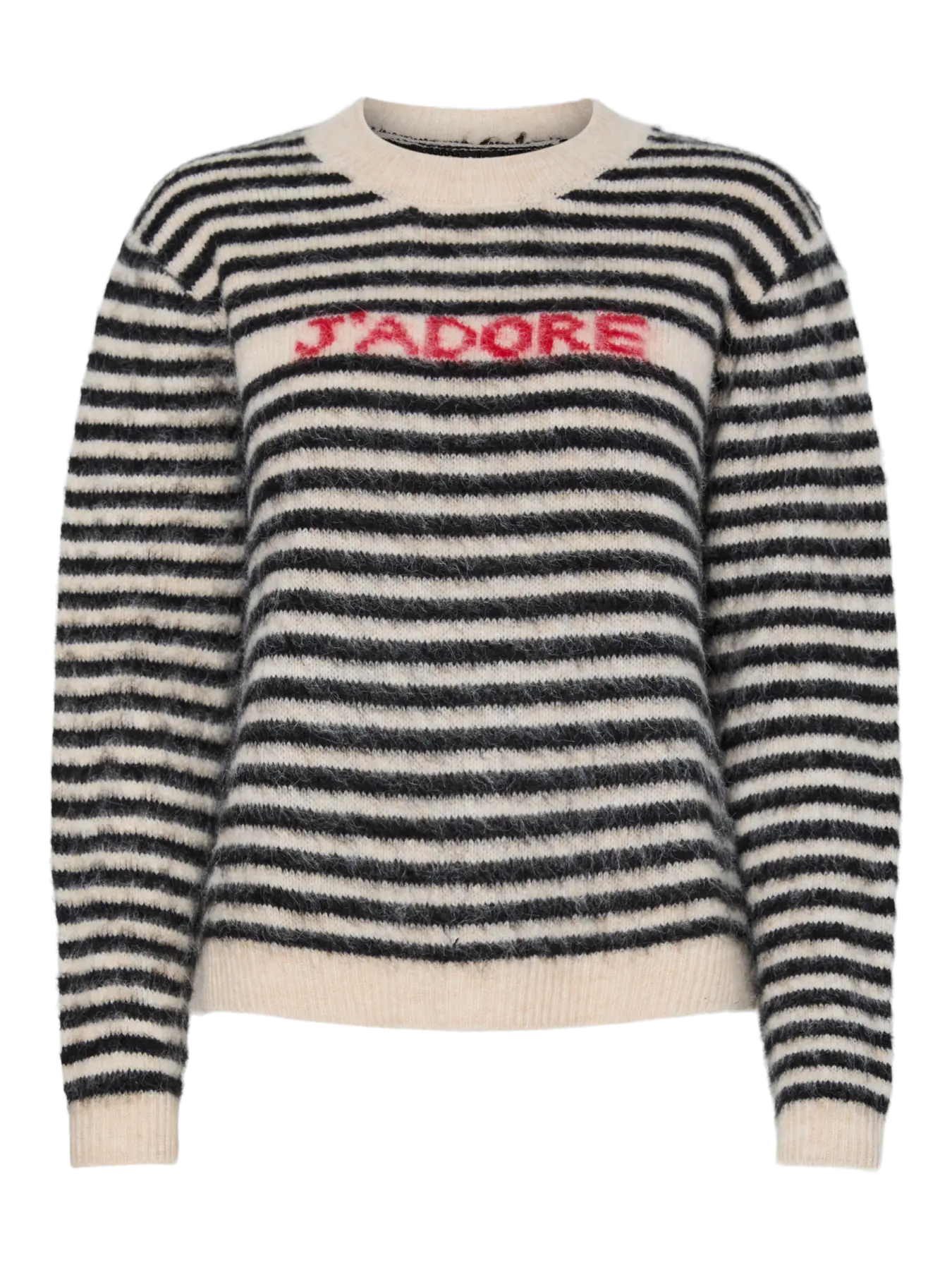 JADA LS O-NECK KNIT BC - Birch BLACK