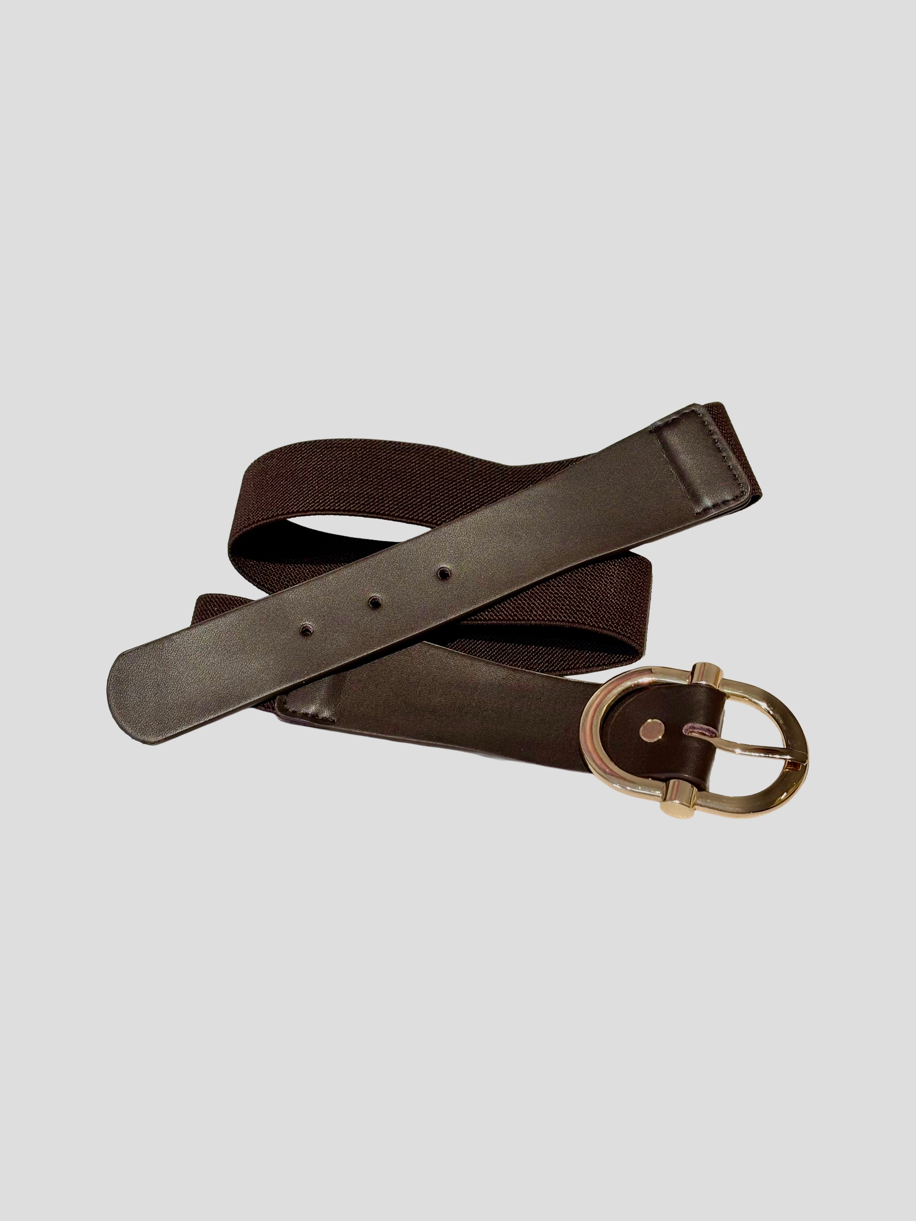 Elastic Belt - Brown/Gold